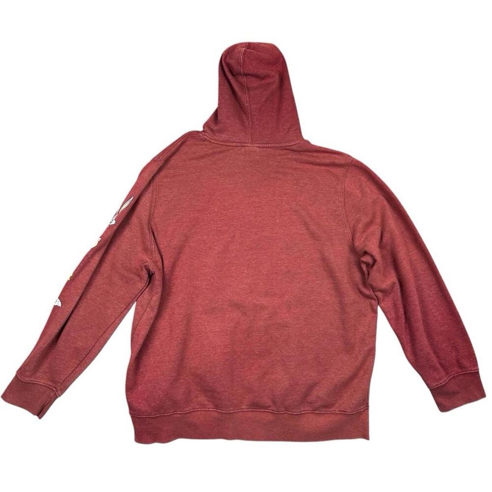 Looney Tunes Hoodie 2XL Red Warner Bros Character Graphic Sleeve Pullover - Picture 7 of 12